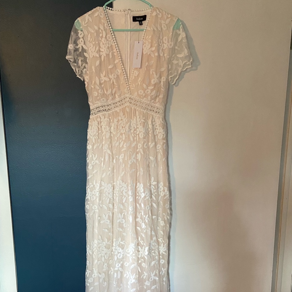 AAKAA Ivory Lace Dress